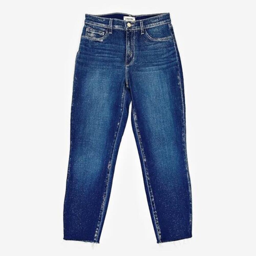 L'AGENCE El Matador French Slim Jean Size‎ 26 Fremont Gold Glitter
